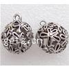 Zinc Alloy Hollow Pendants, Round, plated nickel, lead & cadmium free, 18mm Approx 2mm 