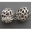 Zinc Alloy Hollow Beads, Round, plated 14mm Approx 1mm 
