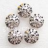 Zinc Alloy Hollow Beads, Flat Round, plated nickel, lead & cadmium free Approx 1mm 