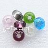 Perles murano feuille d'argent, chalumeau, rondelle, plus de couleurs à choisir Environ 3mm Vendu par sac