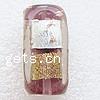 Silver & Gold Foil Lampwork Beads, Rectangle, gold foil and silver foil Approx 2mm 