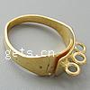 Brass Loop Ring Base, plated, adjustable 8mm Approx 2mm, US Ring .5 