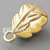 Brass Loop Bail, Leaf, plated Approx 2mm 