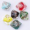 Gold Sand Lampwork Beads, Rhombus, handmade, mixed colors Approx 2mm 