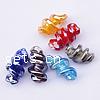 Plated Lampwork Beads, Helix, mixed colors Approx 2mm 