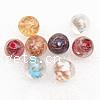 Gold Sand Lampwork Beads, Round, handmade, mixed colors, 12mm Approx 2mm 