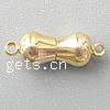 Brass Magnetic Clasp, Calabash, plated, single-strand Approx 1.5mm 