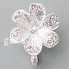 Brass Magnetic Clasp, Flower, plated Approx 3mm 
