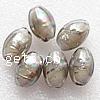 Plated Lampwork Beads, Oval Approx 2mm 