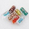 Gold Sand Lampwork Beads, Tube, mixed colors Approx 2mm 