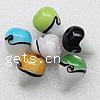 Two Tone Lampwork Beads, Teardrop, mixed colors Approx 2mm 