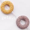 Multicolor Lava Beads, Donut, mixed colors Approx 2mm Inch 