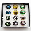 Lampwork Finger Ring mixed colors 19-23mm Approx 18mm 
