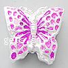 Enamel Zinc Alloy European Beads, Butterfly, plated, without troll & large hole nickel, lead & cadmium free Approx 4.2mm 