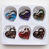 Lampwork Pendants, handmade, mixed & gold sand, mixed colors Approx 9mm 