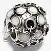 Enamel Zinc Alloy European Beads, Drum, plated, without troll & large hole Approx 4.5mm 