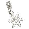 European Christmas Pendant, Zinc Alloy, Snowflake, plated, without troll & enamel Approx 4.5mm 