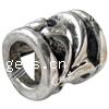Zinc Alloy European Beads, Tube Approx 5mm, Approx 