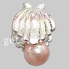 Zinc Alloy European Beads, with Glass Pearl, plated, without troll Approx 5mm 
