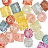 Transluzente Harz Perlen, Rohr, Eis Flocke, gemischte Farben, 11x11mm, 100PCs/Tasche, verkauft von Tasche