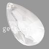 Transparent Acrylic Pendants, Teardrop, faceted & translucent Approx 1mm, Approx 