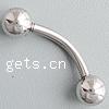 Stainless Steel Curved Barbell, 304 Stainless Steel, original color 