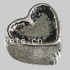 Zinklegierung Herz Perlen, plattiert, keine, frei von Nickel, Blei & Kadmium, 8x8x5mm, Bohrung:ca. 1mm, verkauft von PC