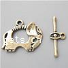 Zinc Alloy Toggle Clasp, Elephant, plated, single-strand nickel, lead & cadmium free Approx 2mm 