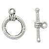 Zinc Alloy Toggle Clasp, Round, single-strand cadmium free  Approx 2mm 