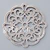 Filigree Zinc Alloy Connector, Flower, plated nickel, lead & cadmium free Approx 3mm 