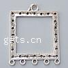 Zinc Alloy Connector Setting, Square, plated, 1/5 loop nickel, lead & cadmium free Approx 4mm 