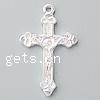 Zinc Alloy Cross Pendants, Crucifix Cross, plated cadmium free Approx 2.5mm 