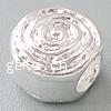 Zinc Alloy European Beads, Flat Round, plated, without troll Approx 4.5mm 