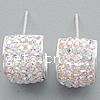 CRYSTALLIZED™ Crystal Sterling Silver Stud Earring, sterling silver post pin, platinum color plated 