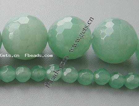 Perle en aventurine verte, Rond, naturel, multiple tailles pour le choix & facettes faites à la maindécalque, Trou:Environ 1-1.5mm, Longueur:15 pouce, Vendu par brin