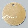 Brass Stamping Pendants, Flat Round, plated Approx 1.2mm 