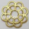 Filigree Brass Stampings, Flower, plated, hollow 10mm Approx 3mm 