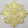 Filigree Brass Stampings, Flower, plated, hollow 43mm 