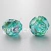 Millefiori Crystal Beads, Rondelle & handmade faceted, green Approx 2-4mm 