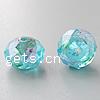 Millefiori Crystal Beads, Rondelle & handmade faceted, blue Approx 2-4mm 