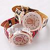 Fashion Children Watch, Zinc Alloy, with PU Leather & Glass, plated, with skull pattern & for woman & with rhinestone & leopard pattern Inch 