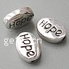 Sterling Silver Message Beads, 925 Sterling Silver, Flat Oval, word hope, plated Approx 1.2-1.5mm 