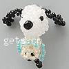 Glass Charm Jewelry Kits, Glass Seed Beads, Dog, handmade, kumihimo, approx 