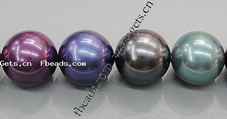 South Sea Shell Beads, Round, different size for choice, nickel, lead & cadmium free, Grade A, Hole:Approx 1mm, Length:16 Inch, Sold By Strand