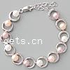 Pearl Sterling Silver Bracelets, Freshwater Pearl, with 925 Sterling Silver, platinum plated 7mm .5 Inch 