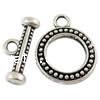 Zinc Alloy Toggle Clasp, Round, plated, textured & single-sided 17.5mm Approx 2.5mm 