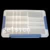 Caja plástica de abalorios, Plástico, Rectángular, 27.5x18.5x4.5cm, 60PCs/Grupo, Vendido por Grupo