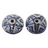 Blue and White Porcelain Beads, Rondelle, hand drawing Approx 2mm 