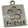 Zinc Alloy Message Pendants, Rectangle, plated Approx 2mm 