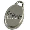 Zinc Alloy Message Pendants, Oval, plated Approx 2.5mm 
